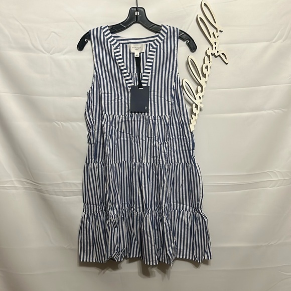 Blue and White Stripe Sleeveless Cotton Poplin Kenzo DressPOMANDER PLACE -  threedaughtersproperties.com